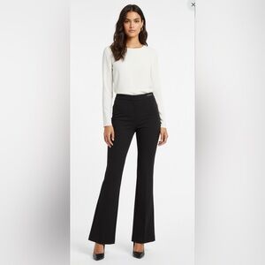 Banana Republic Black Sleek Straight-Leg Flared Pants - NWOT Chic Flare!